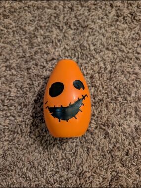 Orange Black Jack-o'-Lantern Pumpkin Halloween Ceramic Vase 5in Decorative